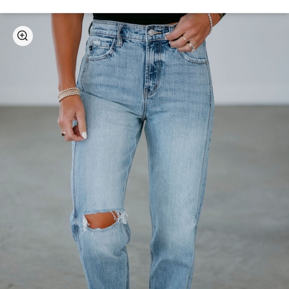 KanCan Light Blue High Rise Distressed Jeans